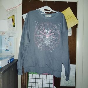 WOUND UP Skeleton Compass Sweatshirt - Large 🆕